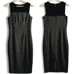 RW&CO. Classic Colorblock Sheath Midi Dress Grey & Black Sz 6